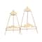 Gold Metal Ornate Arabesque Scroll Tabletop Easel Set